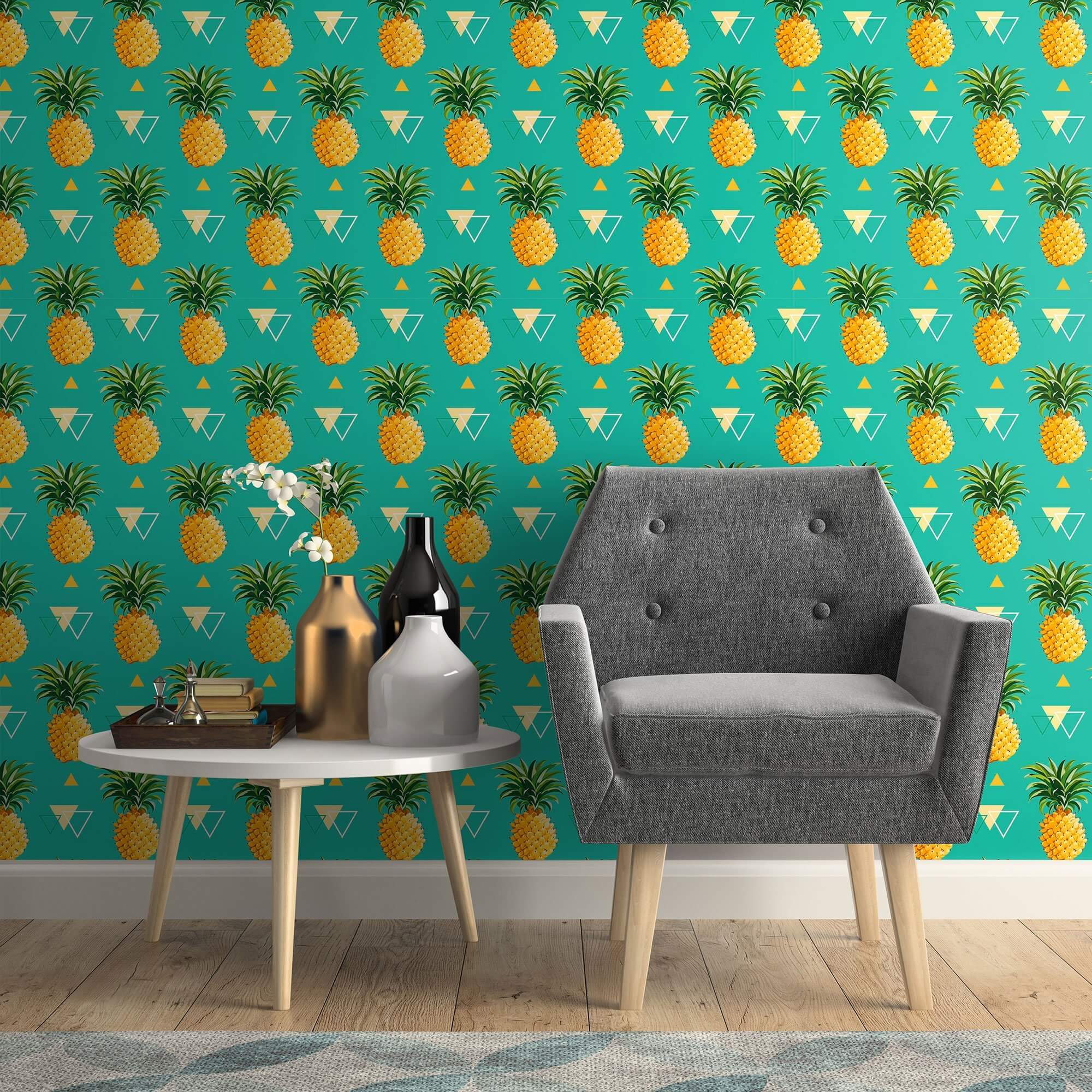 Blue Geometric Peel and Stick Removable Wallpaper - Self-Adhesive Decorative Wall Covering for Bedroom, Living Room, Office & Nursery Decor