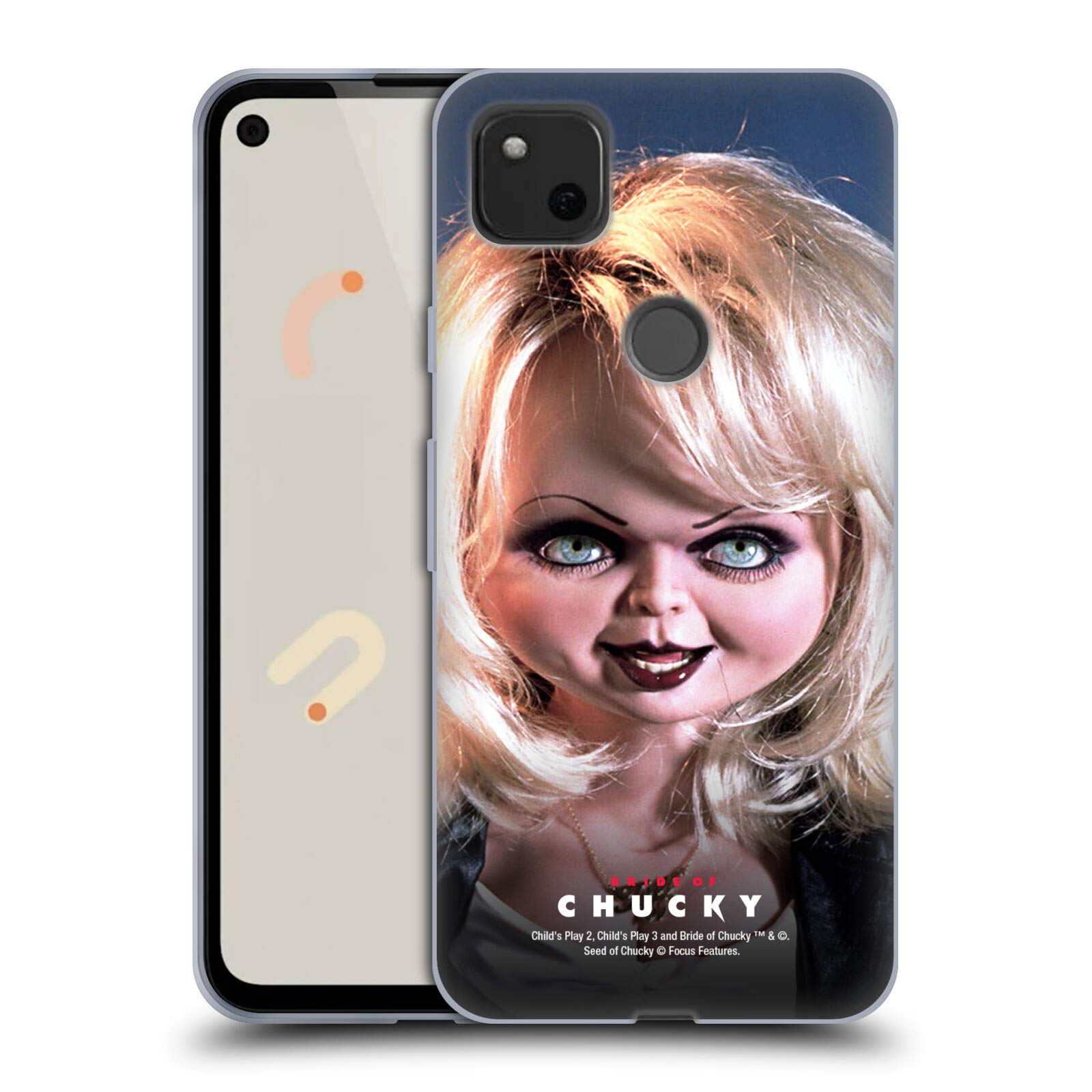 Bride of Chucky Tiffany Case for Google Pixel 4a - Horror Movie Gel Cover for Fans