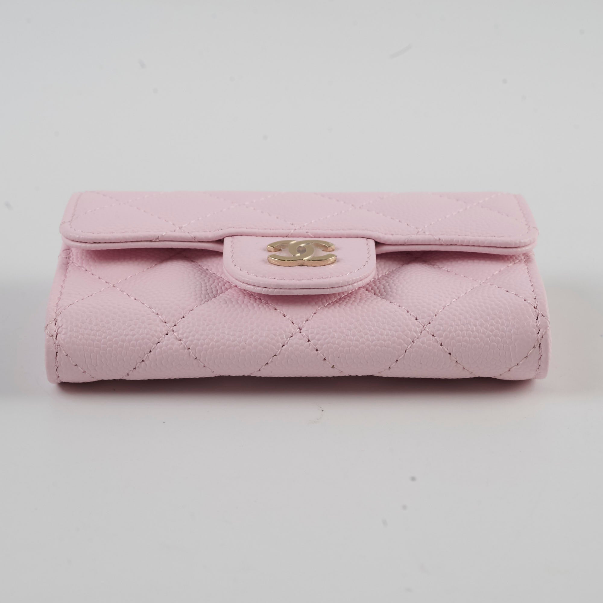 Chanel Caviar Quilted Flap Card Holder in Baby Pink - 32 Series | Luxury Compact Wallet for Everyday Use & Special Occasions