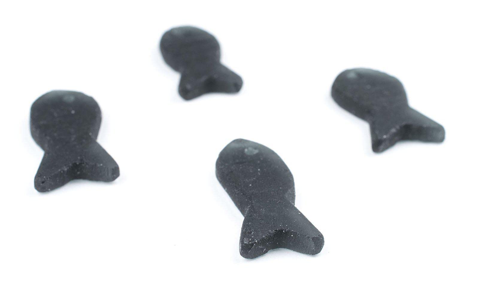 Eco-Friendly Frosted Matte Recycled Sea Glass Pendants - Translucent Fish Charms for DIY Jewelry & Necklace Making - Perfect for Beach-Themed Crafts, Boho Accessories, and Gift Giving