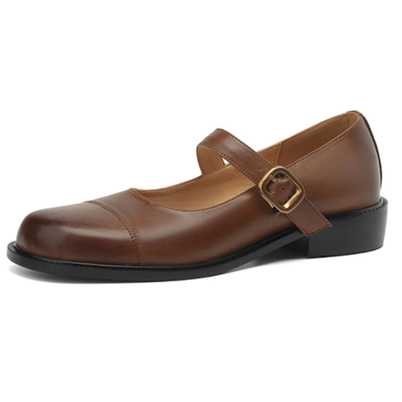 Women's Genuine Leather Loafers - Comfortable Casual Flats for Students & Work | Oxford Style Slip-On Shoes | Extended Sizes 45-48 | Perfect for Office, School & Daily Wear