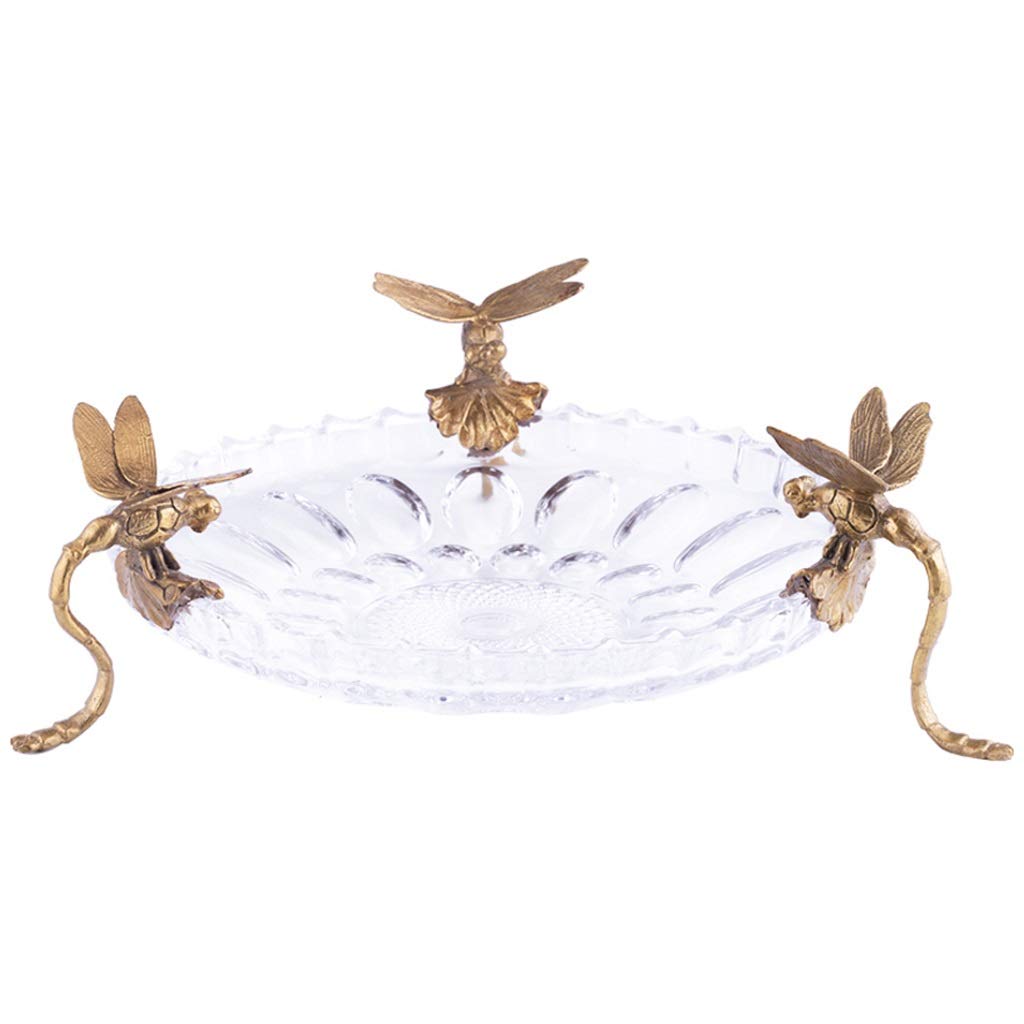 Crystal Glass Dried Fruit Plate - Transparent Decorative Serving Dish for Living Room, Coffee Table, and Home Decor | Perfect for Snacks, Fruits, and Party Appetizers