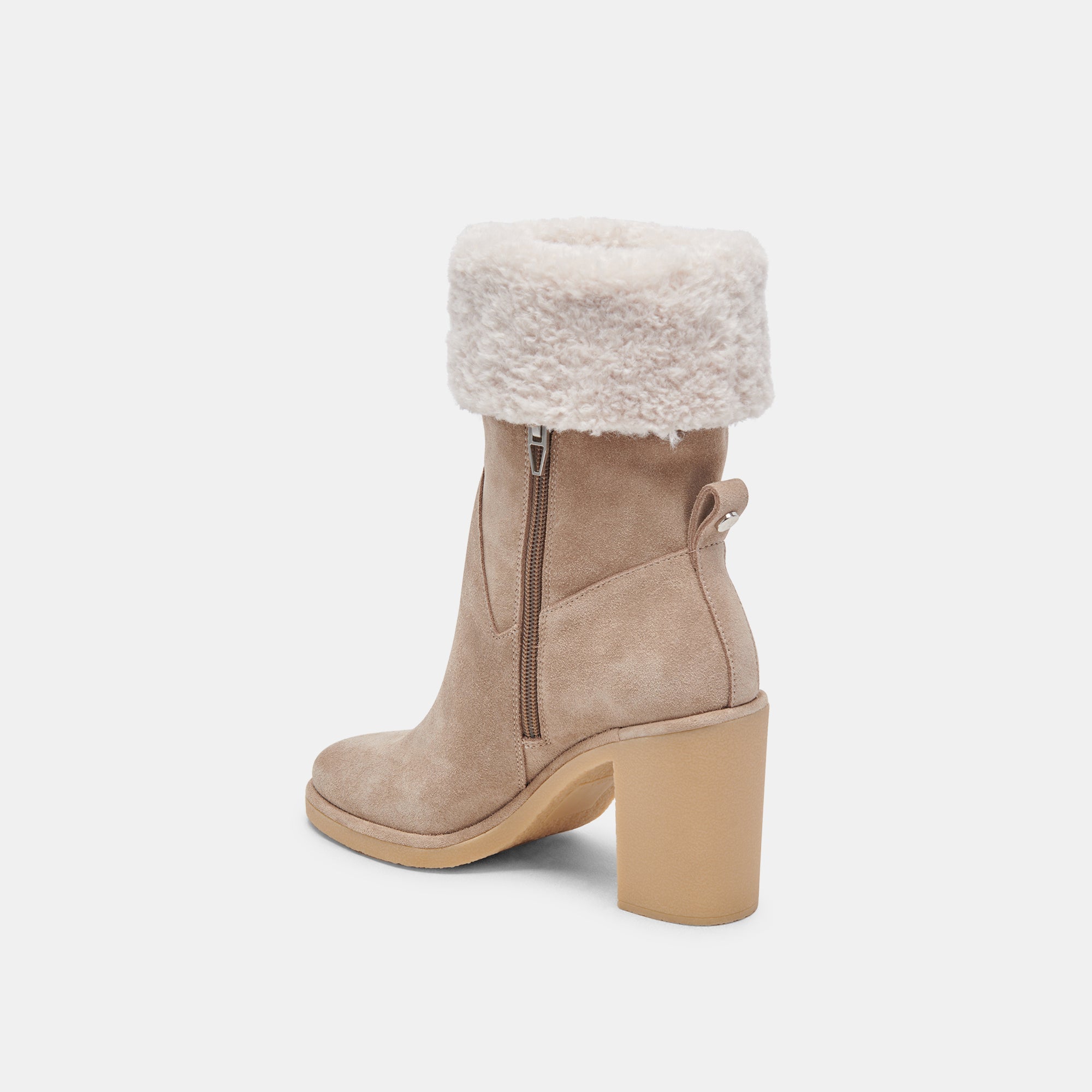 Caddie Plush Boots for Women - Almond Suede Ankle Boots | Comfortable & Stylish Winter Boots for Casual Outfits & Office Wear
