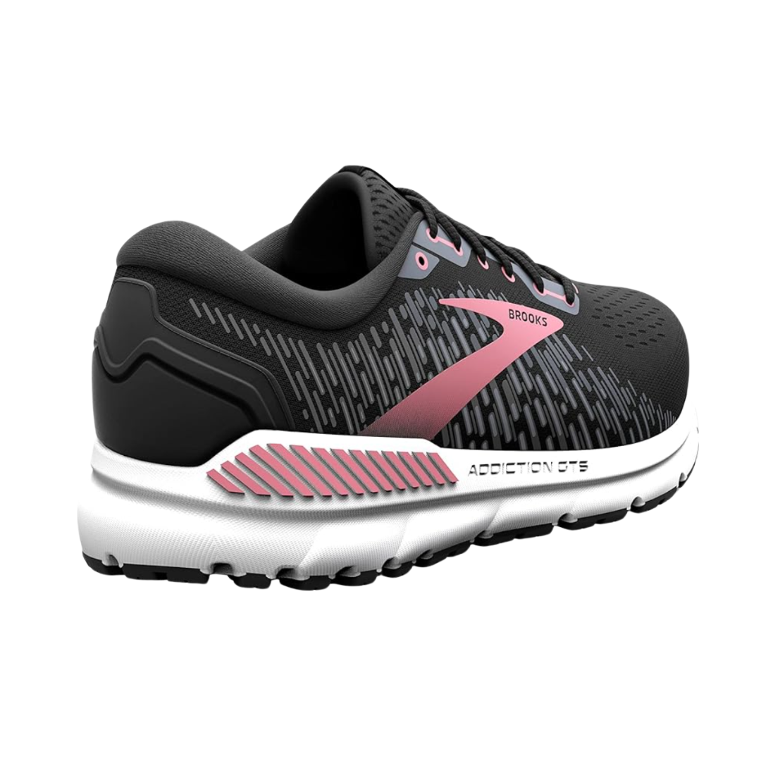 Women's Addiction GTS 15 Comfortable Walking Shoes - Black/Ebony/Mauvewood (B Width) - Perfect for Nurses, Teachers & All-Day Wear