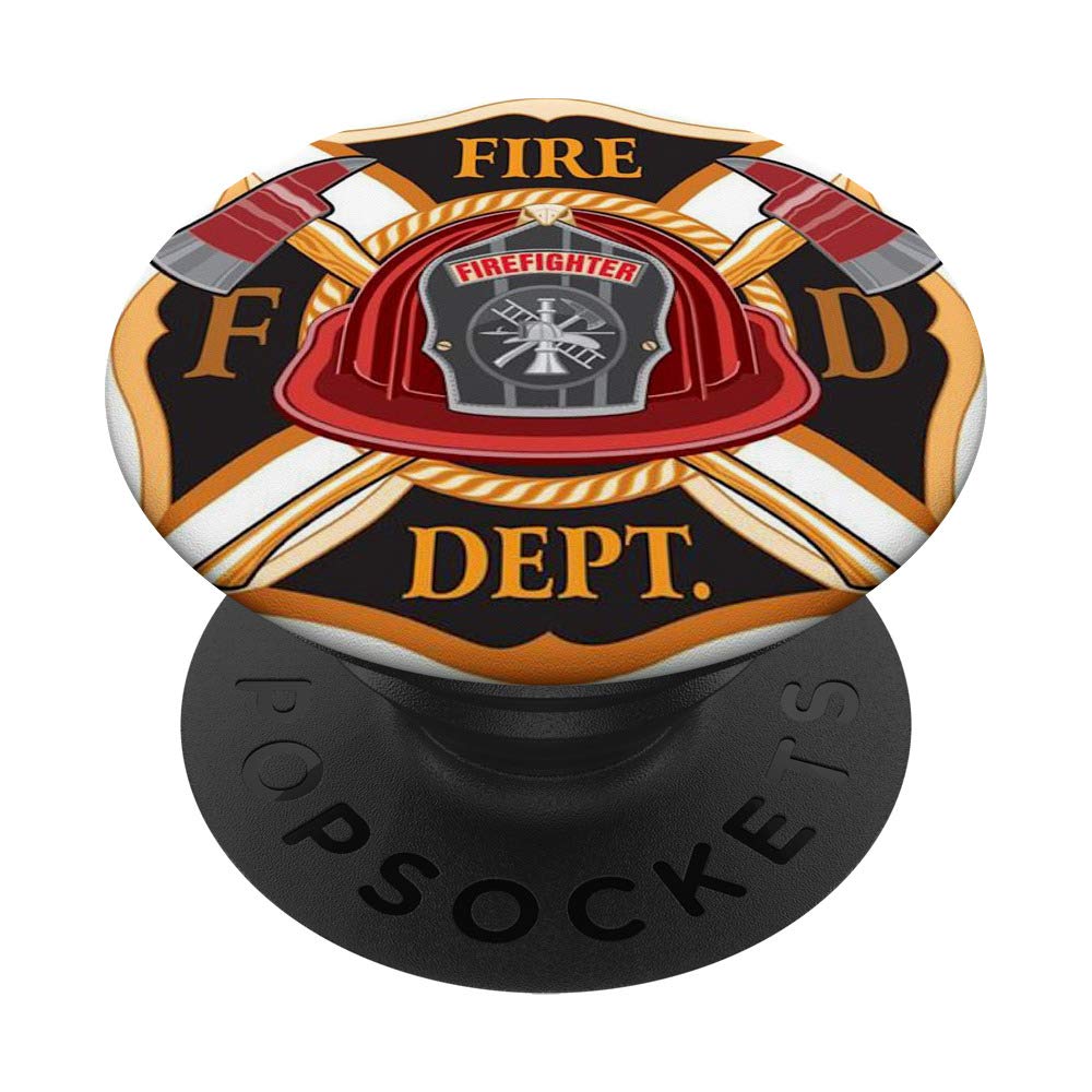Firefighter Fire Department Gold & Red Phone Accessory - Durable Protective Case for iPhone & Android - Perfect Gift for First Responders & Emergency Workers