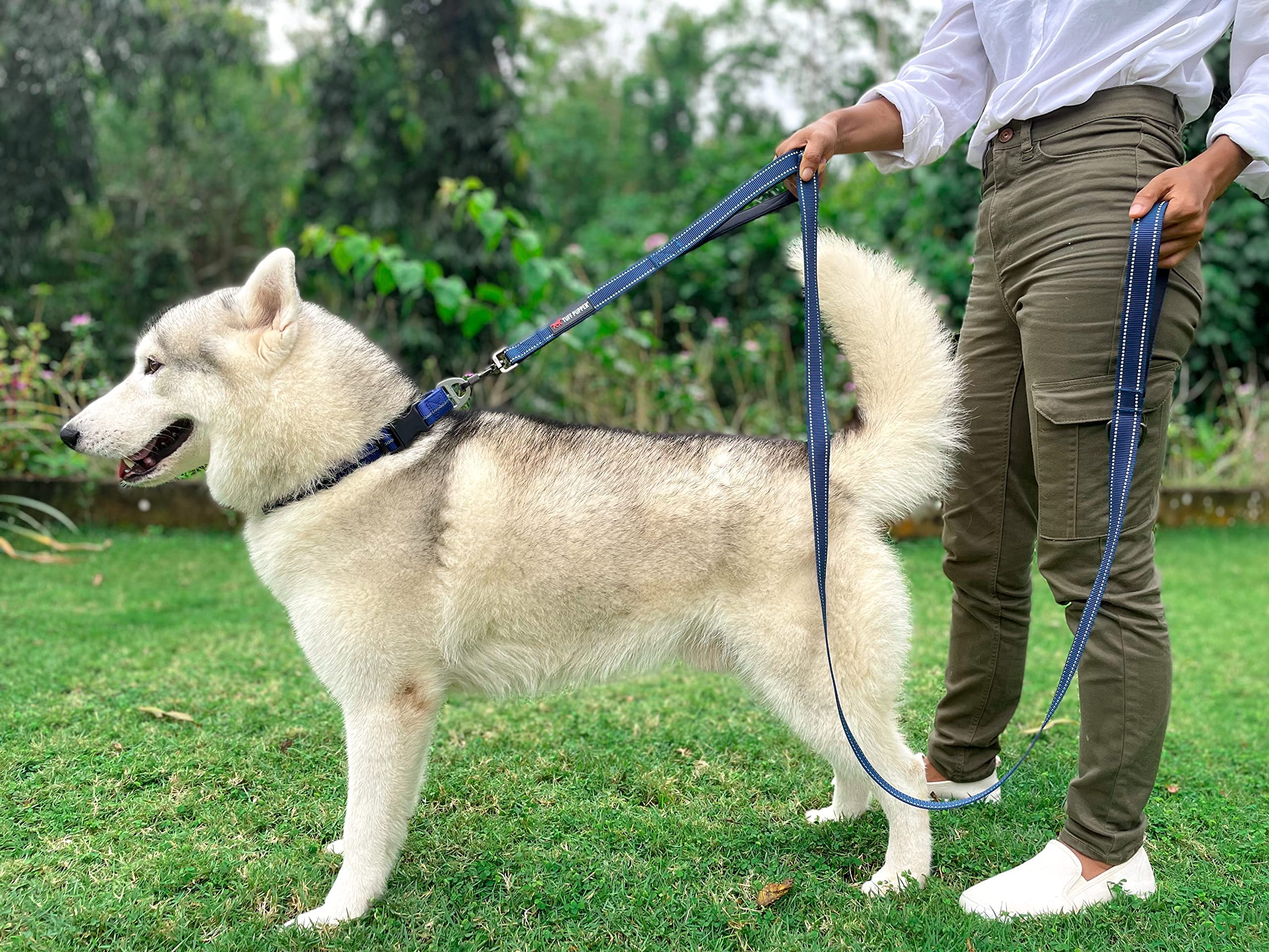 Tuff Pupper Heavy Duty Dog Leash and Collar Set (11-14