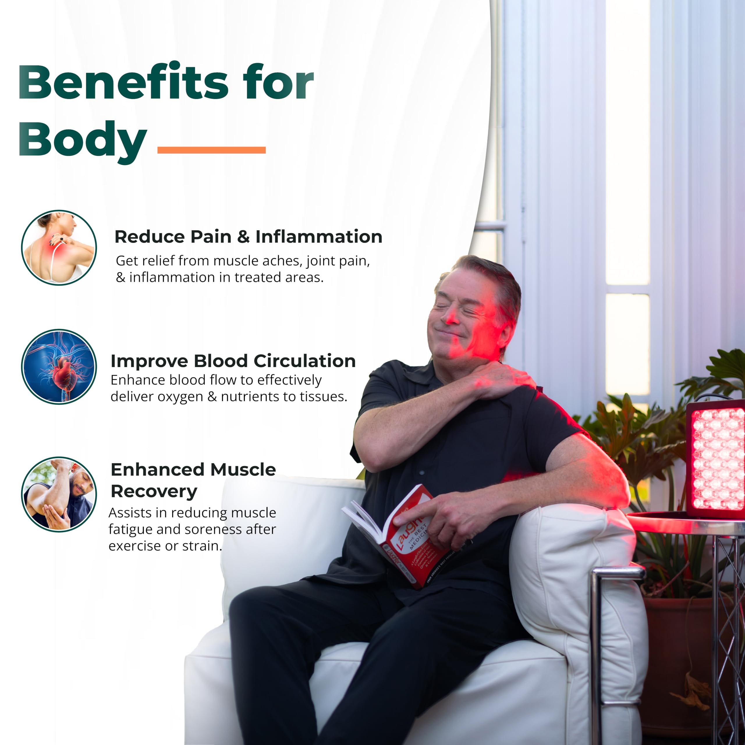 Red Light Therapy Device for Face and Body - Infrared Light Therapy with Remote Control & Timer - FSA Eligible - Perfect for Skin Rejuvenation, Pain Relief, and Muscle Recovery at Home