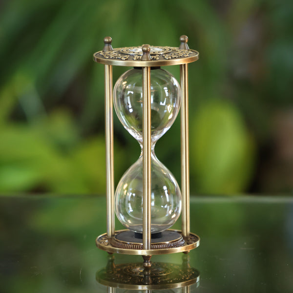 Elegant Crystal Brass Hourglass Urn for Ashes - Perfect for Memorials, Home Decor & Keepsakes | Unique Funeral & Cremation Keepsake