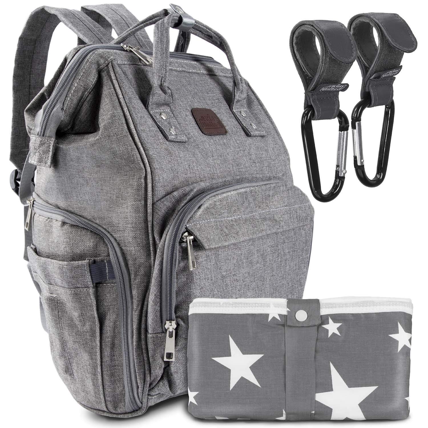 Premium Baby Changing Backpack with Built-in Cot - Multi-Functional Diaper Bag Set Includes Changing Mat & Stroller Hook | Perfect for Travel, Outings & Nursery Organization