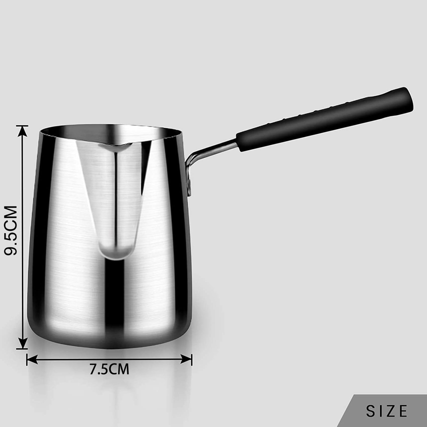 Premium Stainless Steel Butter Warmer & Coffee Pot - 350ml Turkish Cezve, Milk Frother & Melting Pot with Spout for Kitchen, Camping & Gifts | Durable & Versatile for Coffee Lovers & Home Chefs