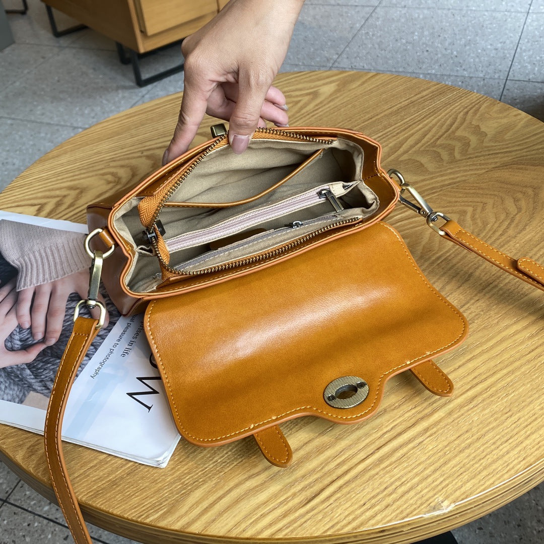 Compact Flap Handle Crossbody Bag for Women - Stylish & Lightweight Everyday Purse for Work, Travel & Shopping