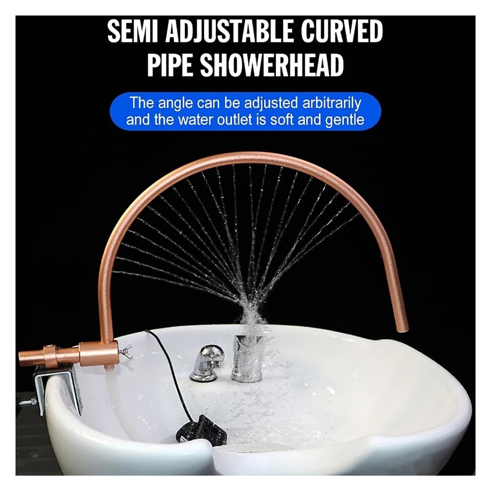 SOYON 180° Arc Water Circulation Rack with Pump - 21 Water Outlet Holes for Hair Salon, Massage & Spa Equipment - Perfect for Shampoo Stations, Scalp Treatments & Relaxing Spa Services
