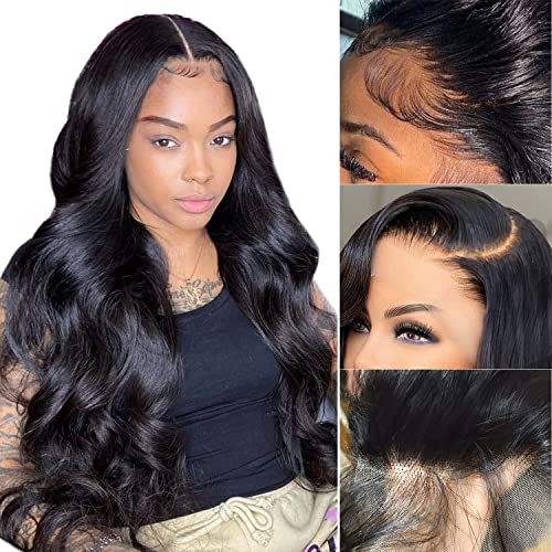 LuAiJa 150% Density 9A Brazilian Virgin Human Hair Lace Front Wig - 18 Inch Body Wave with Pre-Plucked Baby Hair & 13x4 HD Lace | Perfect for Daily Wear, Cosplay, and Special Occasions