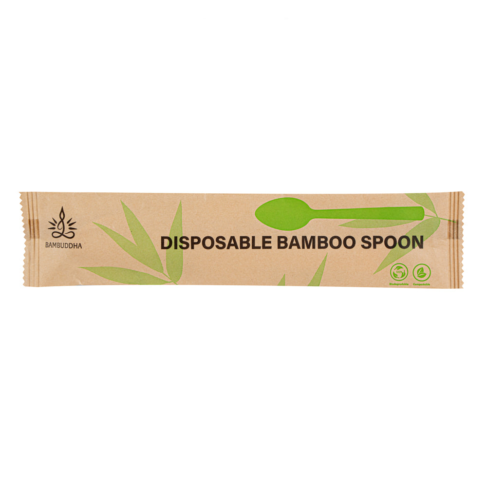 Eco-Friendly Bamboo Disposable Spoons - 100 Count, 7