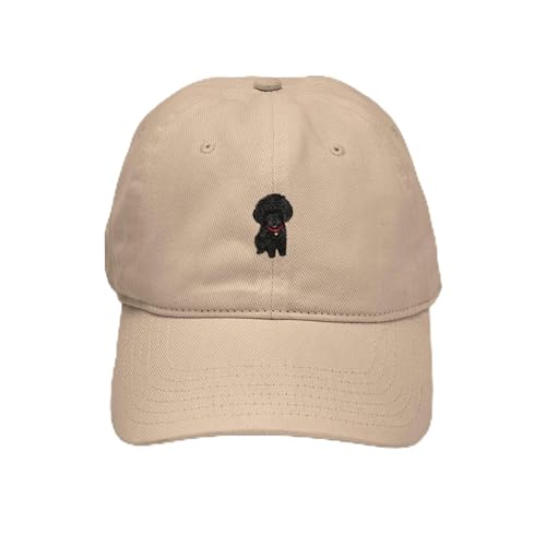 Khaki - Poodle Pup (Blk) Cap