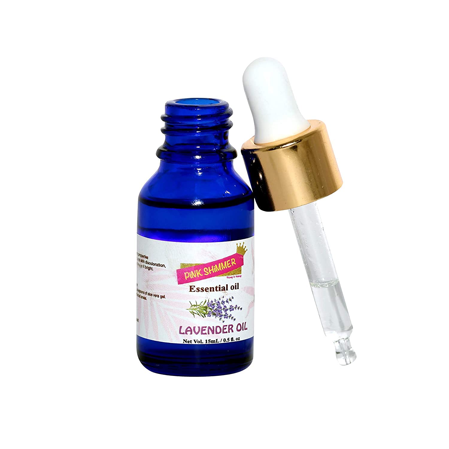 Pink Shimmer Essential Oil for Face Acne & Pimple Treatment - 15ML Lavender Oil | Organic Skincare for Clear Skin | Perfect for Night Routine & Spot Treatment