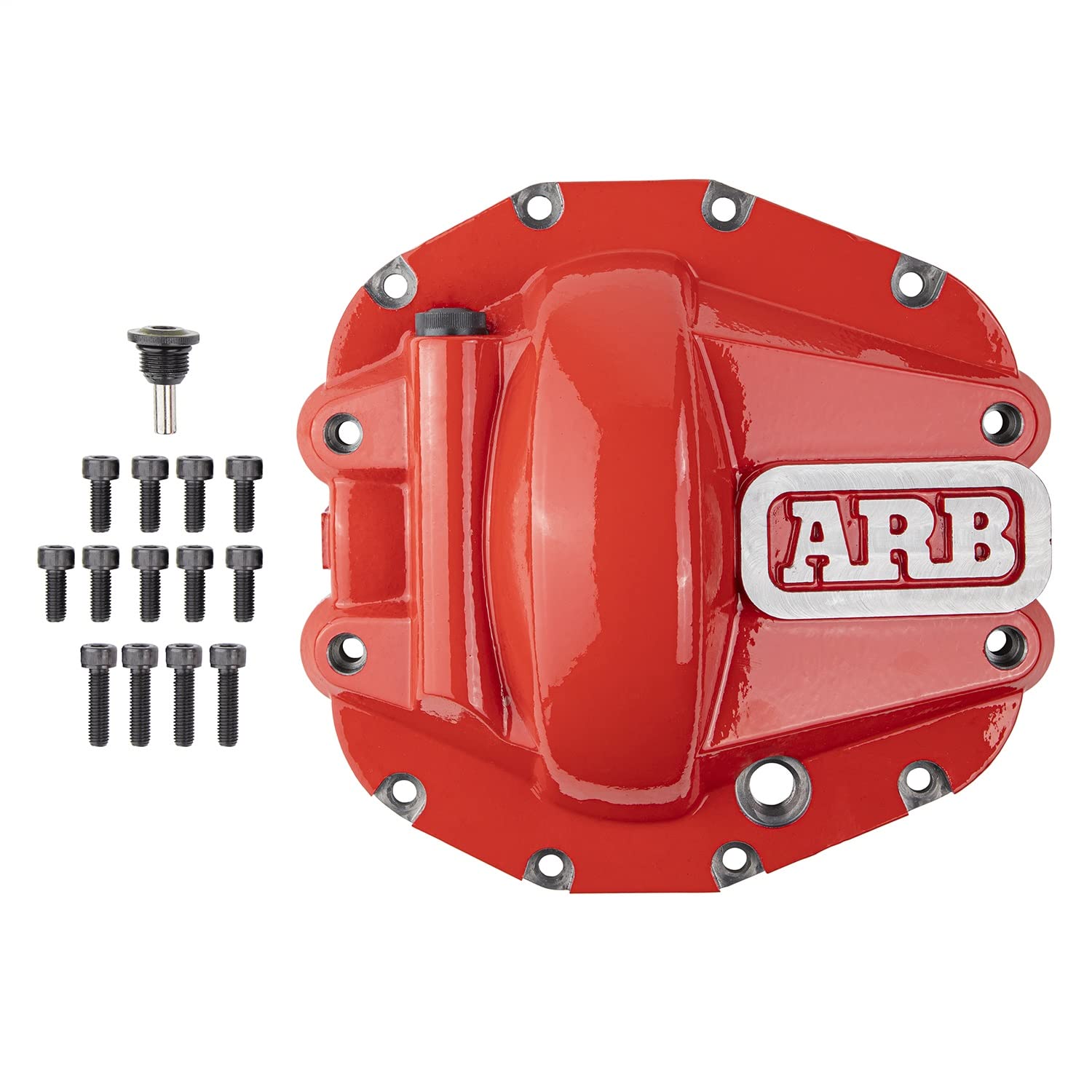 ARB 0750012 Rear Differential Cover - Heavy Duty Red Powder Coated for Jeep, Toyota, Ford Off-Road Vehicles - Perfect for Rock Crawling & 4x4 Adventures