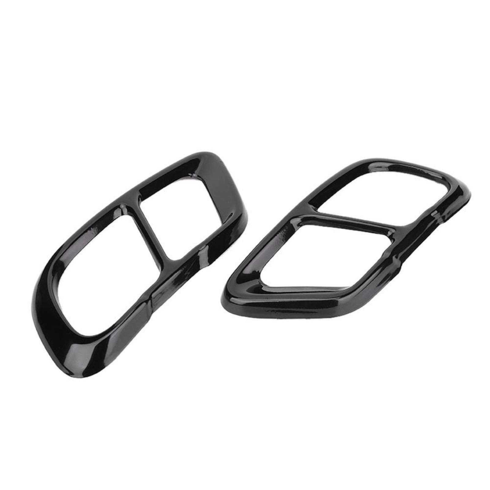 Qiilu Stainless Steel Exhaust Pipe Trim - Gloss Black Muffler Outlet Cover for BMW X5 X7 (2019 Models) | Enhances Vehicle Appearance & Protects Exhaust Tips