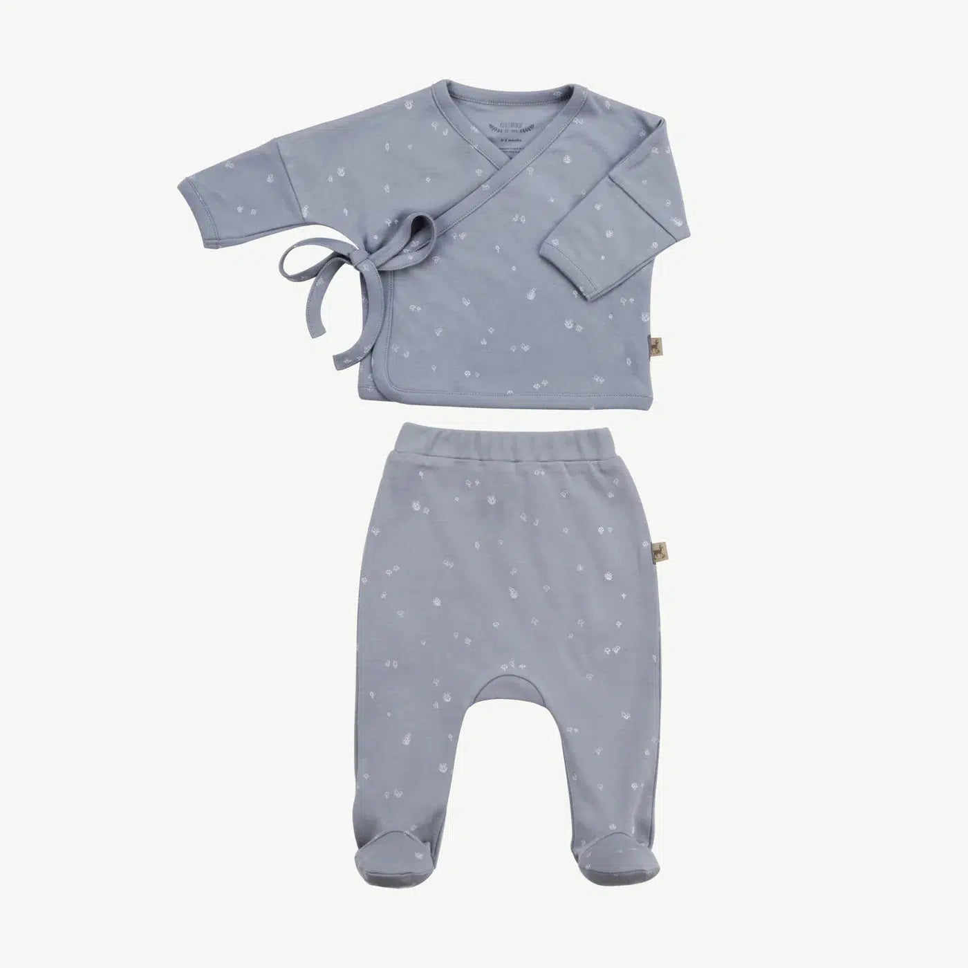 Organic Pima Cotton Kimono Top & Pants Set - Red Caribou Print | Soft Loungewear for Women | Perfect for Yoga, Spa Days & Relaxing at Home