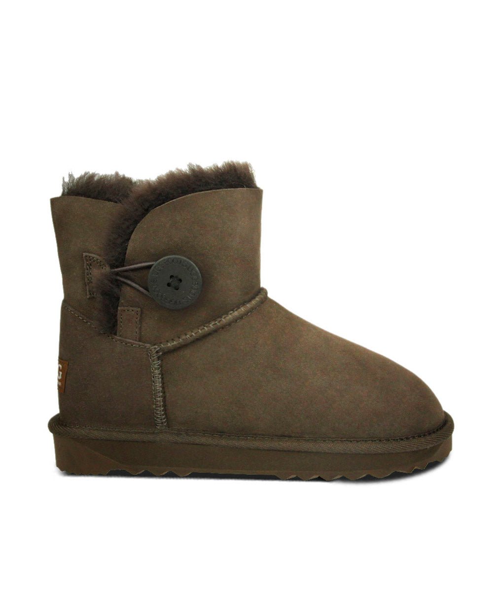 Premium UGG Mini Button Boots for Men - Cozy Winter Boots with Stylish Buttons - Perfect for Cold Weather, Snow Days & Casual Outings