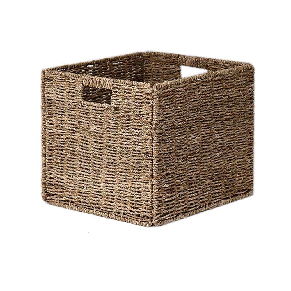 BUYT Hand-Woven Rattan Laundry Basket with Lid & Handles - Multi-Purpose Storage Organizer for Clothes, Toys, Books & Home Decor (Size A) | Perfect for Bedroom, Nursery, Bathroom & Living Room Organization