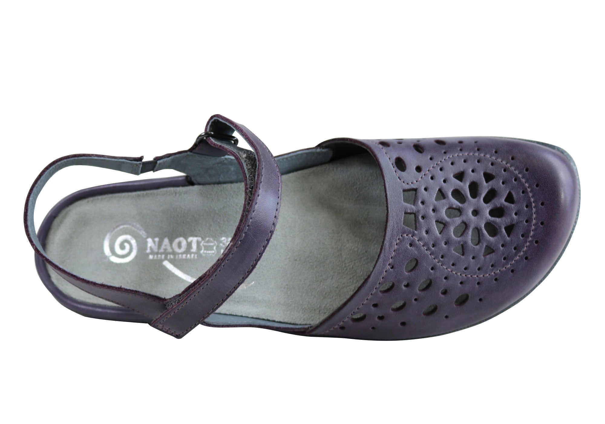 Naot Arataki Women's Orthopedic Leather Flat Sandals - Comfortable Closed-Toe Shoes for Plantar Fasciitis & Arch Support - Perfect for Work, Travel & Everyday Wear
