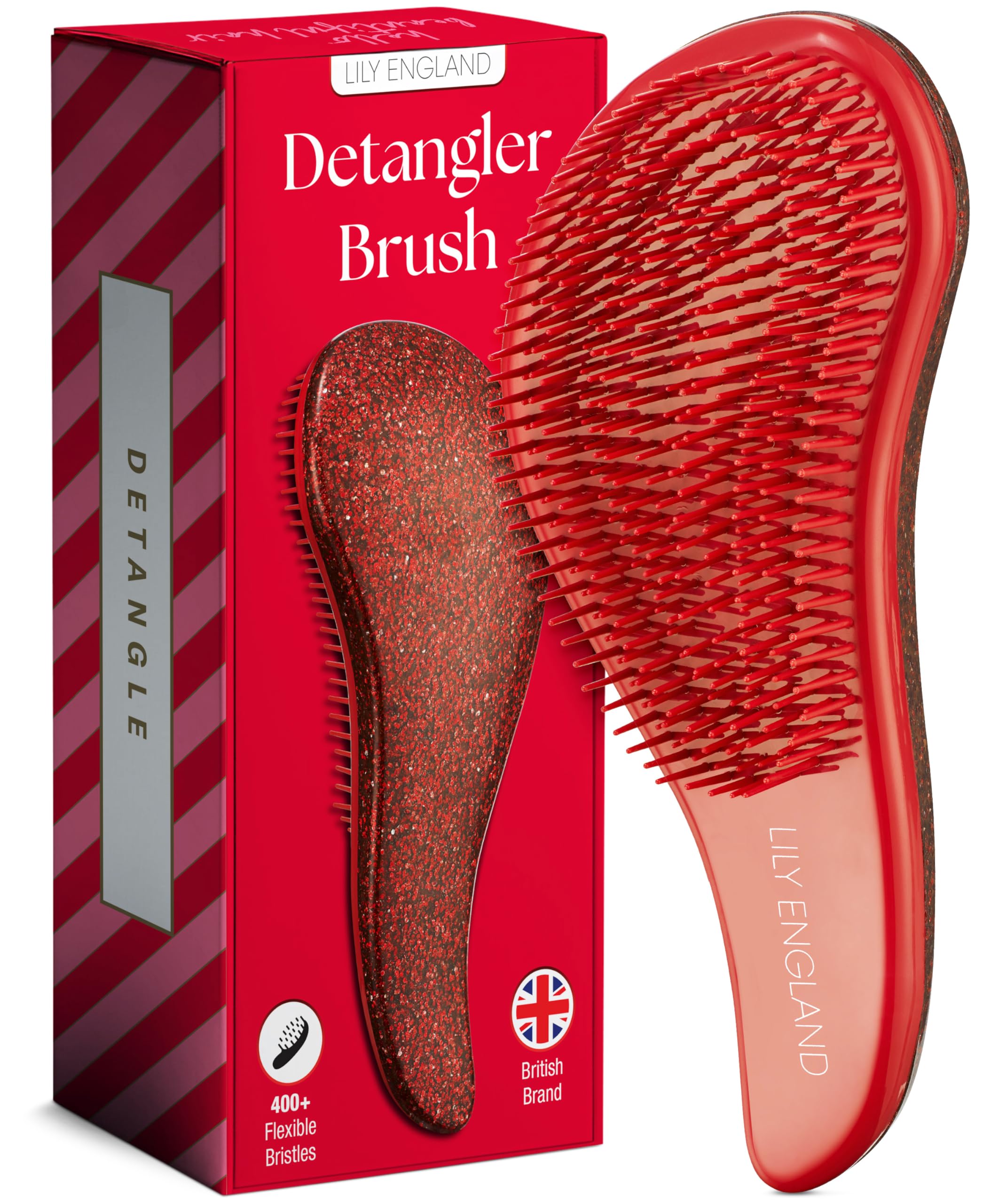 Lily England Detangling Hair Brush for All Hair Types - Kids & Women - Pain-Free Styling at Home