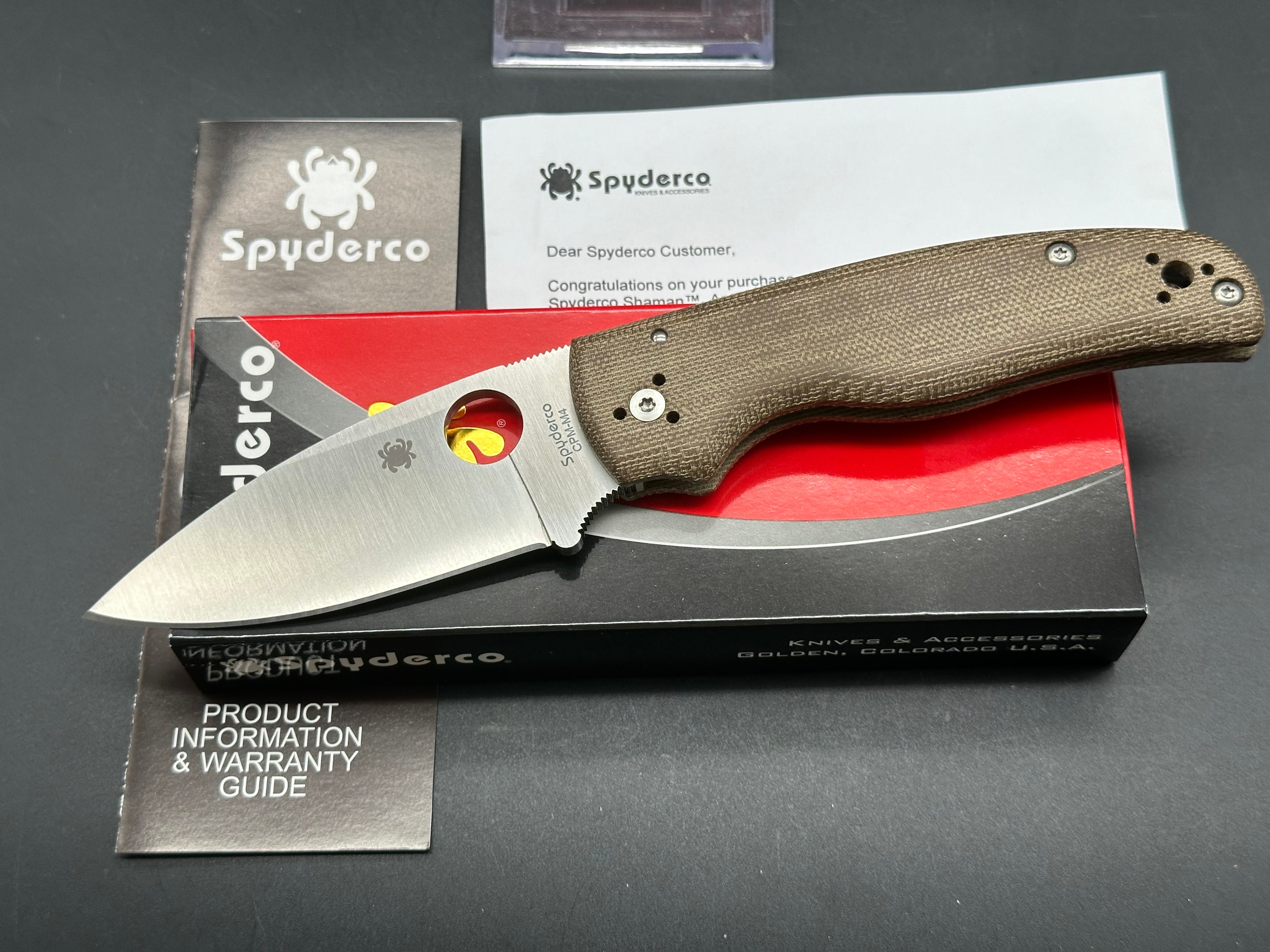 Spyderco Shaman Folding Knife - 3.6