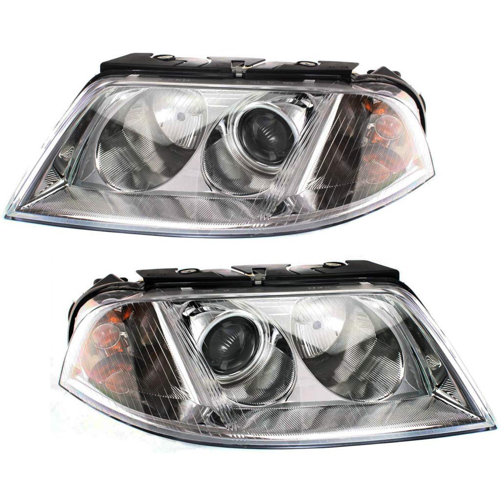 2001-2005 VW Passat Headlights Pair - Driver & Passenger Side (VW2502118/VW2503118) for Night Driving Safety