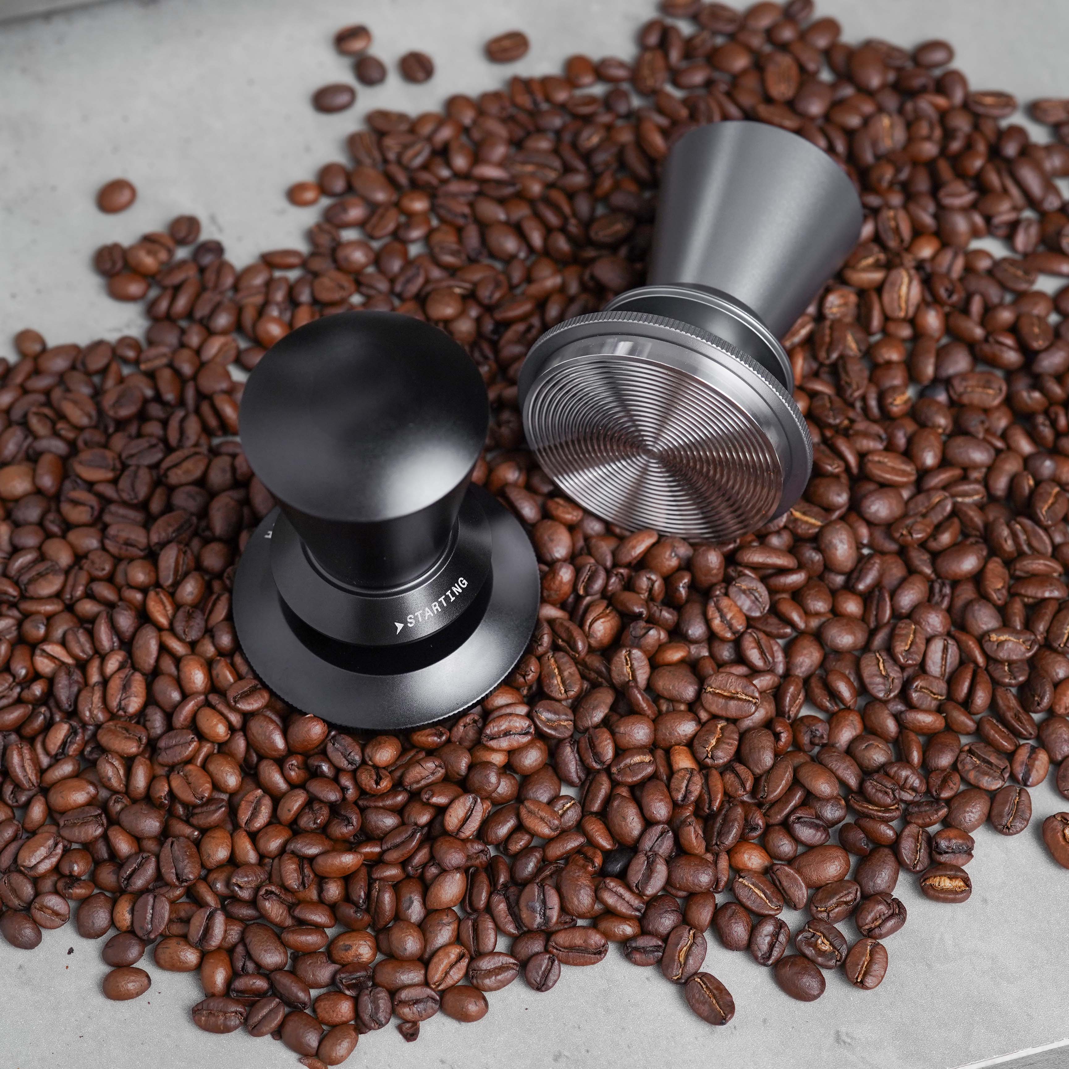 Premium Stepless Leveling Espresso Tamper Tool - 58mm Professional Coffee Tamping Distributor for Baristas & Home Brewing - Perfect for Espresso Machines & Coffee Shops