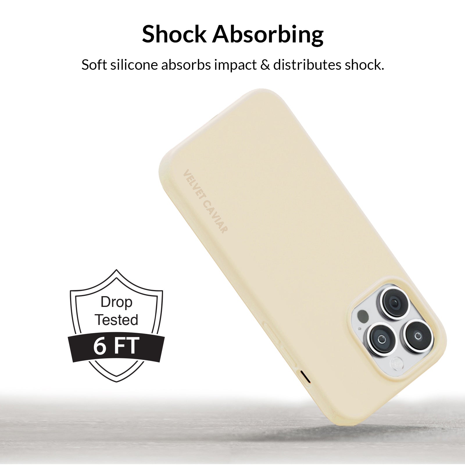 Premium Beige Silicone iPhone Case - Shockproof, Slim Fit, Non-Slip Protective Cover for iPhone [Model] - Perfect for Everyday Use, Work & Travel