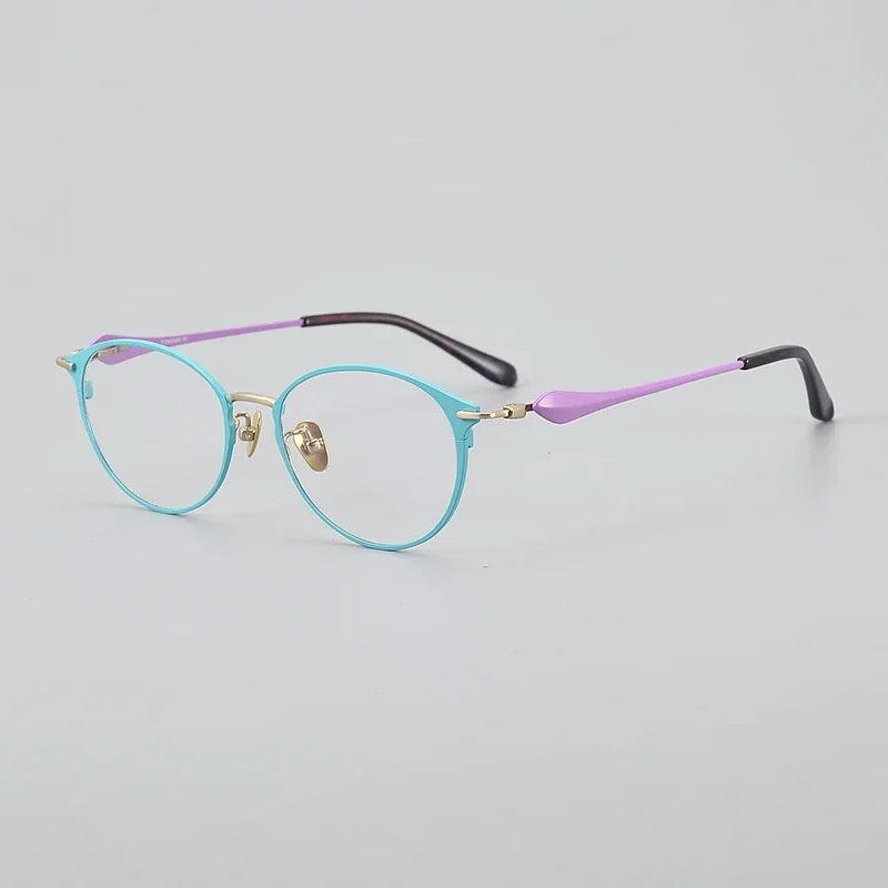 Aror Unisex Full Rim Big Round Titanium Acetate Eyeglasses 44913 - Stylish Lightweight Frames for Men & Women - Perfect for Reading, Work, and Everyday Fashion