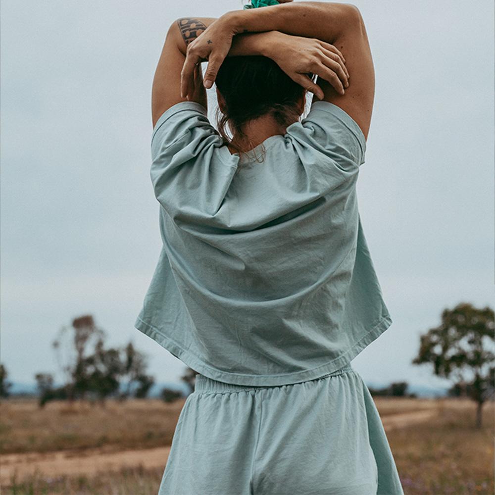 Women's Duck Egg Blue 'Story of Bedtime' Pajama T-Shirt - Soft Sleepwear for Cozy Nights & Relaxing Evenings