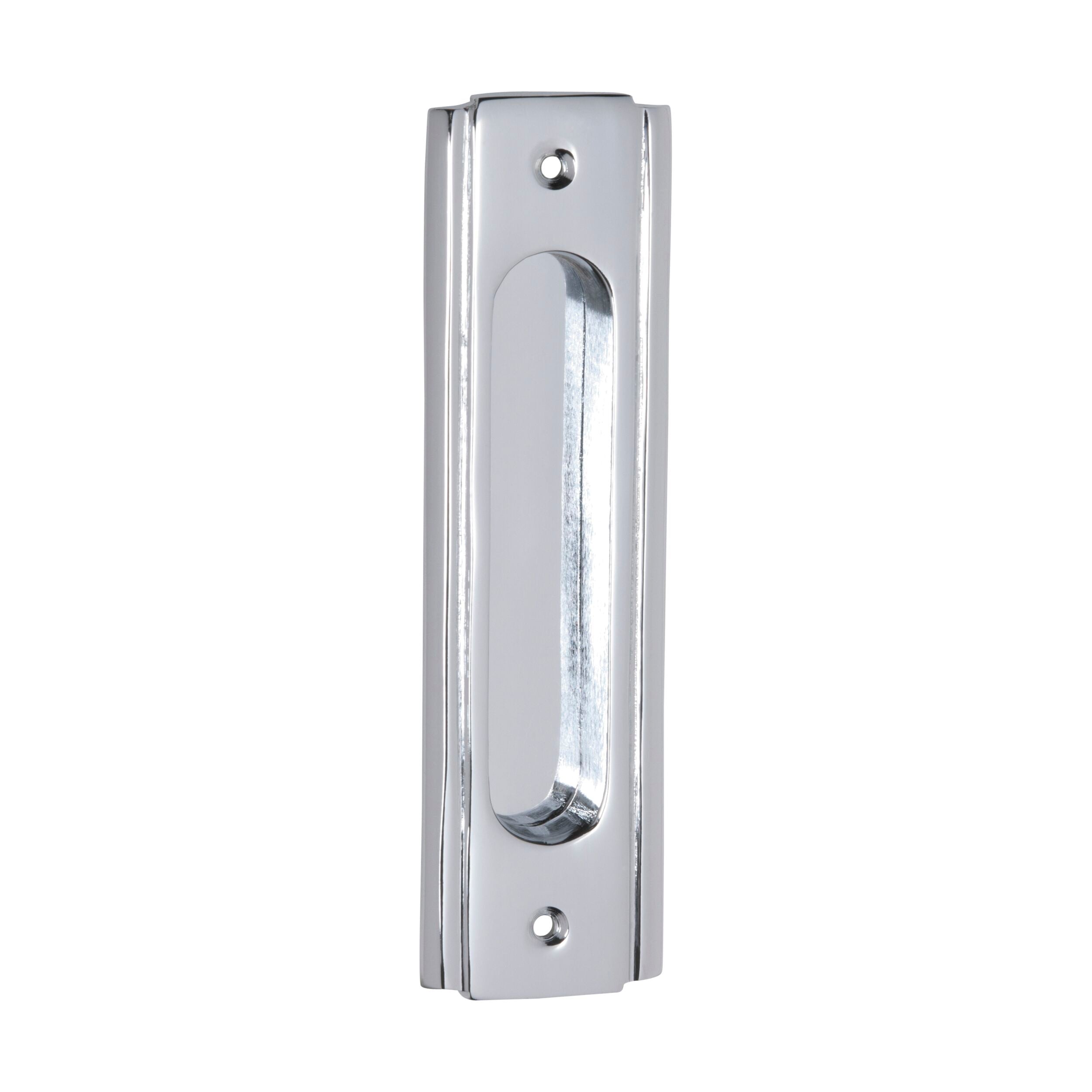 1574 Sliding Door Pull - Traditional Chrome Plated Handle 150mm x 43mm - Cabinet & Closet Door Hardware for Home & Office Use