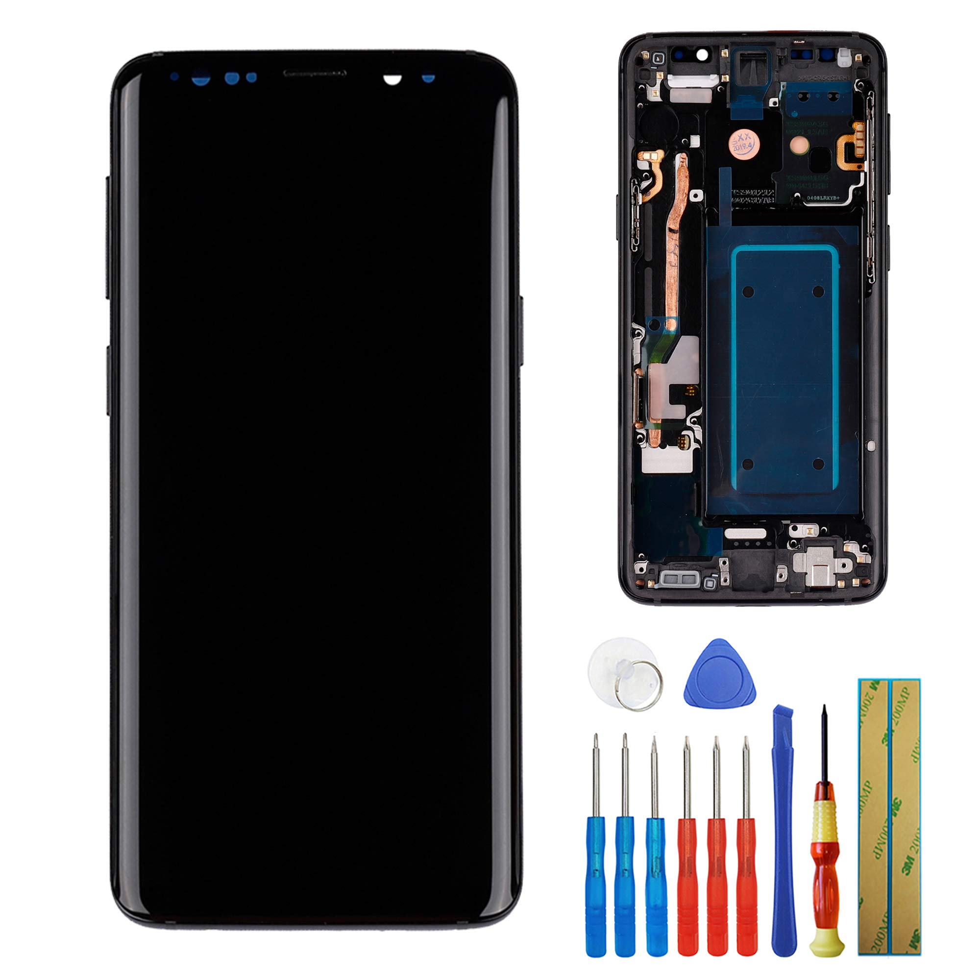 Original Title: New Super OLED Screen Compatible with Samsung Galaxy S9 SM-G960U G960F G960W LCD Touch Screen Display Assembly with Frame + Tools (Black)    Optimized Title:   **Samsung Galaxy S9 OLED Screen Replacement - Compatible with SM-G960U/G960F/G960W - Full Display Assembly with Frame & Tools (Black) - Perfect for DIY Phone Repair & Screen Replacement**