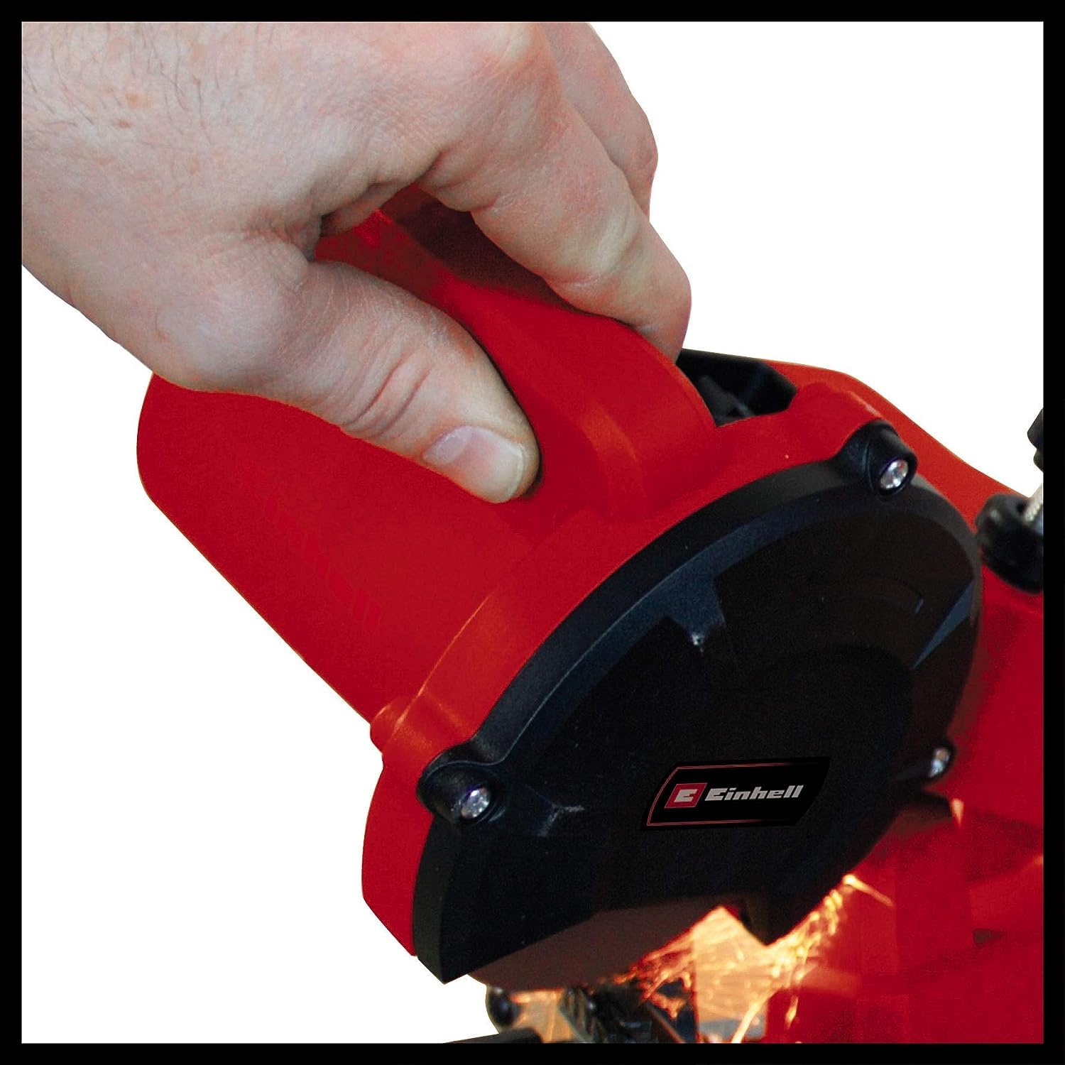 Einhell Cordless Chainsaw Chain Sharpener GE-CS 18 Li - Solo Power X-Change (18V, Clamping Device, Includes 1 Grinding Wheel) - Perfect for Outdoor Chainsaw Maintenance & DIY Woodworking Projects