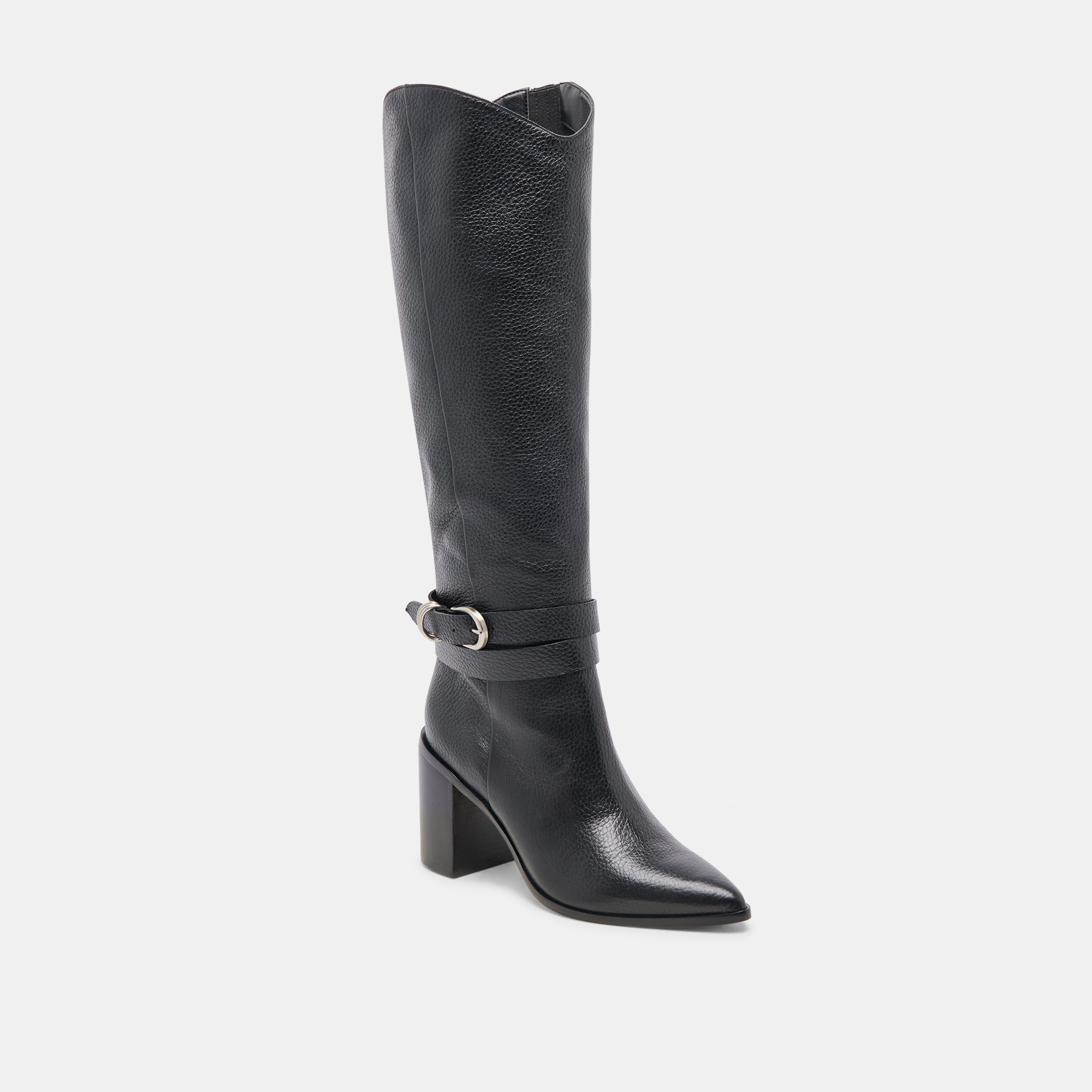 TYRONE Wide Calf Boots for Women - Genuine Black Leather Ankle Boots for Comfort & Style - Perfect for Work, Office & Winter Fashion