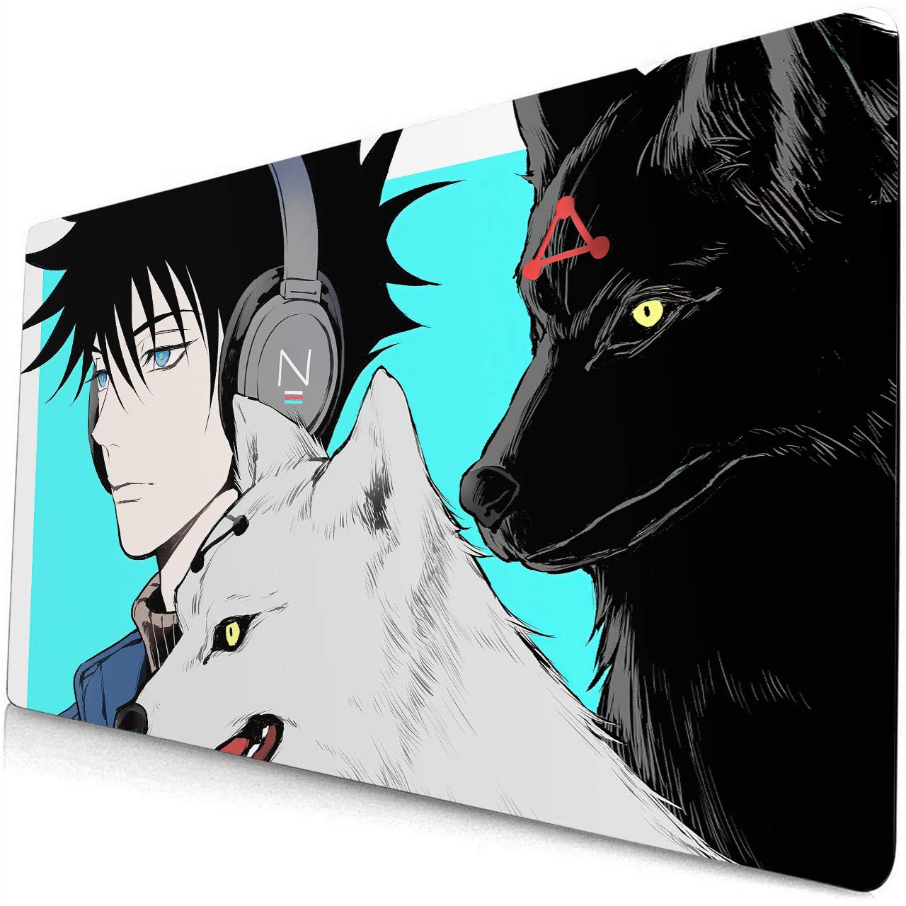 Anime Large Desk Pad - Computer Keyboard & Gaming Mouse Mat (90cm x 40cm) for Jujutsu Kaisen Fans | Non-Slip Table Mat for PC, Office & Gaming Setup