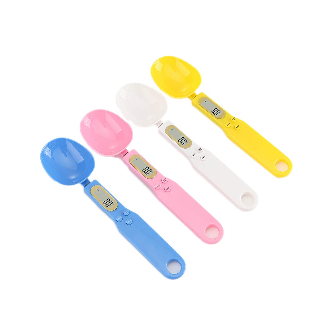 Xinyouluu 4-Piece Plastic Measuring Spoon Scale Set - 500g/0.1g Precision Digital Kitchen Scale with Connected Button Battery for Baking, Cooking & Portion Control | Perfect for Home, Restaurant & Meal Prep