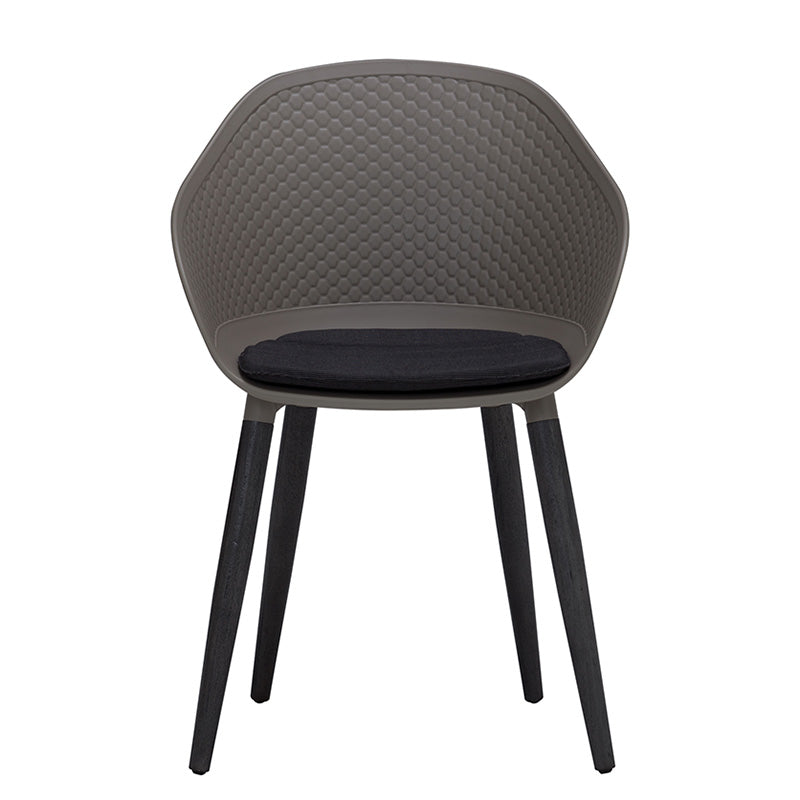 UNITY Arm Chair - Taupe & Black Modern Accent Chair for Living Room, Bedroom, or Office - Comfortable Upholstered Lounge Chair with Sturdy Metal Legs