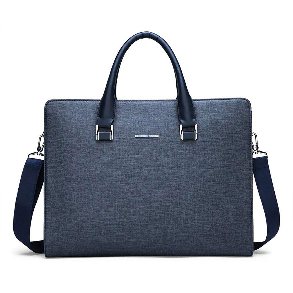 Blue Waterproof Laptop Briefcase Bag with Removable Shoulder Strap - Business Travel Computer Bag for Men & Women | Perfect for Office, Commuting & Airplane Carry-On