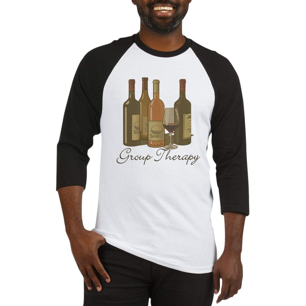 Wine Group Therapy Baseball Shirt - Funny Wine Lover Tee for Women & Men - Perfect for Wine Tasting Parties, Girls Night Out & Casual Wear