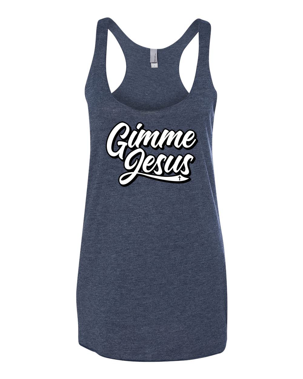 Vintage Jesus Inspirational Christian Tri-Blend Racerback Tank Top - Soft Comfortable Religious Apparel for Church, Bible Study & Everyday Faith Wear