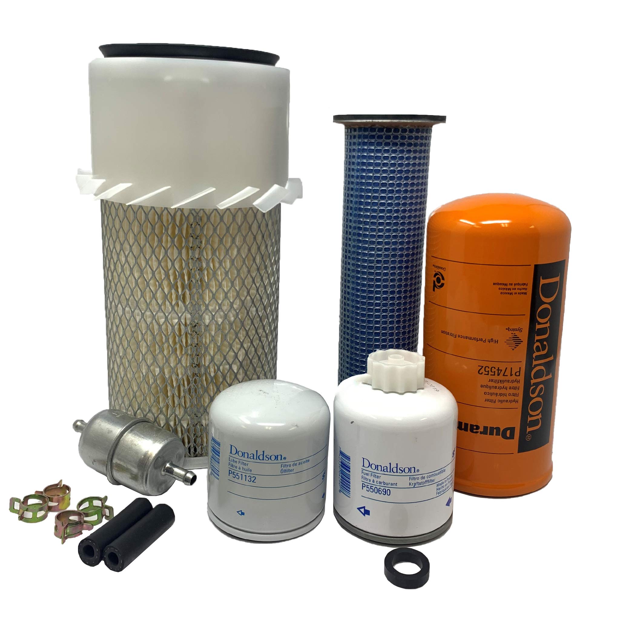 CFKIT Air Filter Kit Compatible with NH LS170 Skid Steer Loader (09/1999-12/2010) - Replacement for New Holland Tractor, Construction Equipment Maintenance