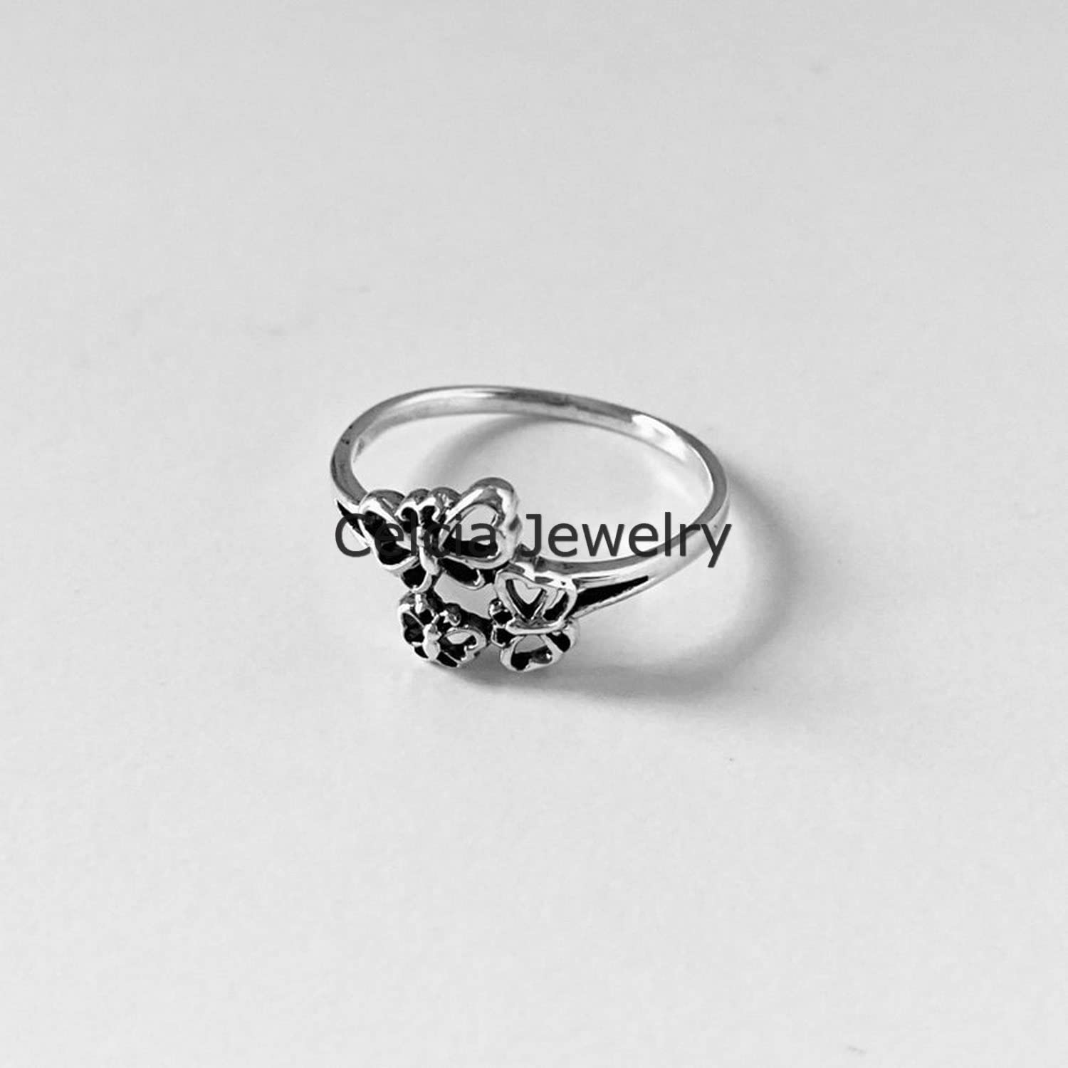 925 Sterling Silver Butterfly Ring for Women - Boho Bohemian Minimalist Jewelry - Spiritual & Elegant Gift for Mother's Day (Size 7) | Perfect for Everyday Wear, Special Occasions & Gift Giving