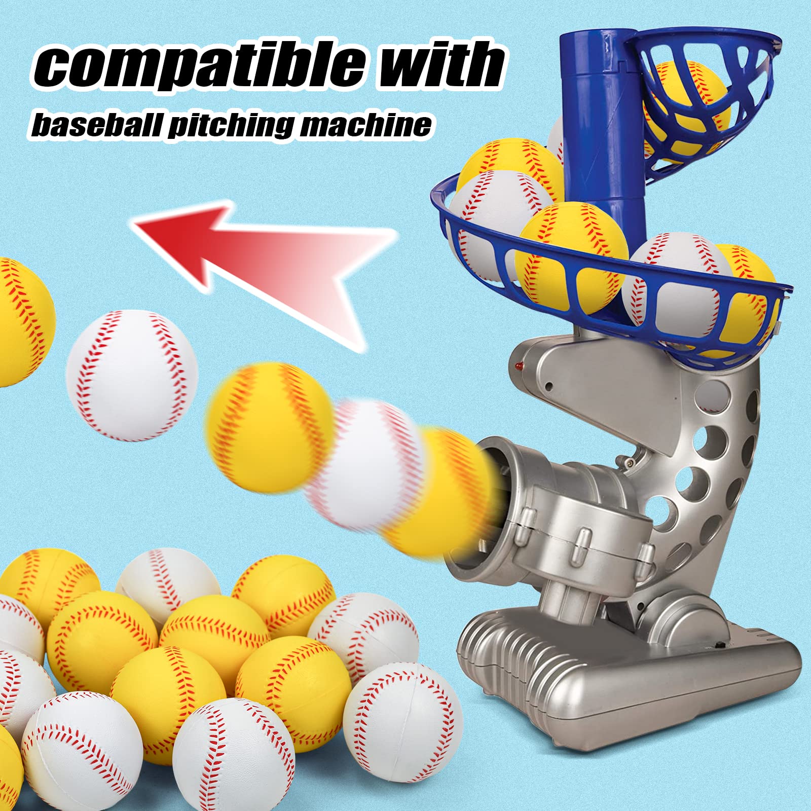 9 Inch Foam Baseballs - Soft Training Baseballs for Pitching Practice, Stress Relief & Baseball Drills | Includes Drawstring Bag | Perfect for Kids, Beginners & Indoor/Outdoor Training