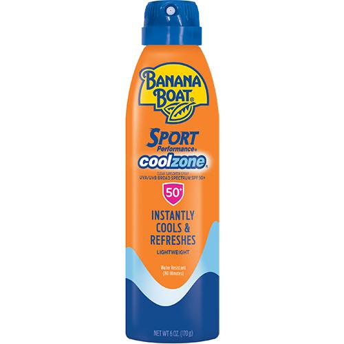Banana Boat Sport Coolzone Ultramist Sunscreen SPF 50 - Broad Spectrum UVA/UVB Protection, Water Resistant, Lightweight Spray for Active Outdoor Sports & Beach Activities