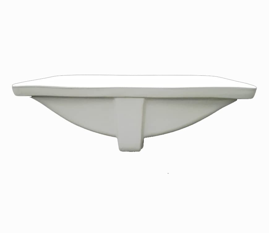 SouNor 21-inch White Ceramic Undermount Bathroom Sink with Overflow - Durable Rectangular Vanity Basin for Easy Installation in Kitchen & Bathroom | Perfect for Modern Home Renovation and Space-Saving Designs