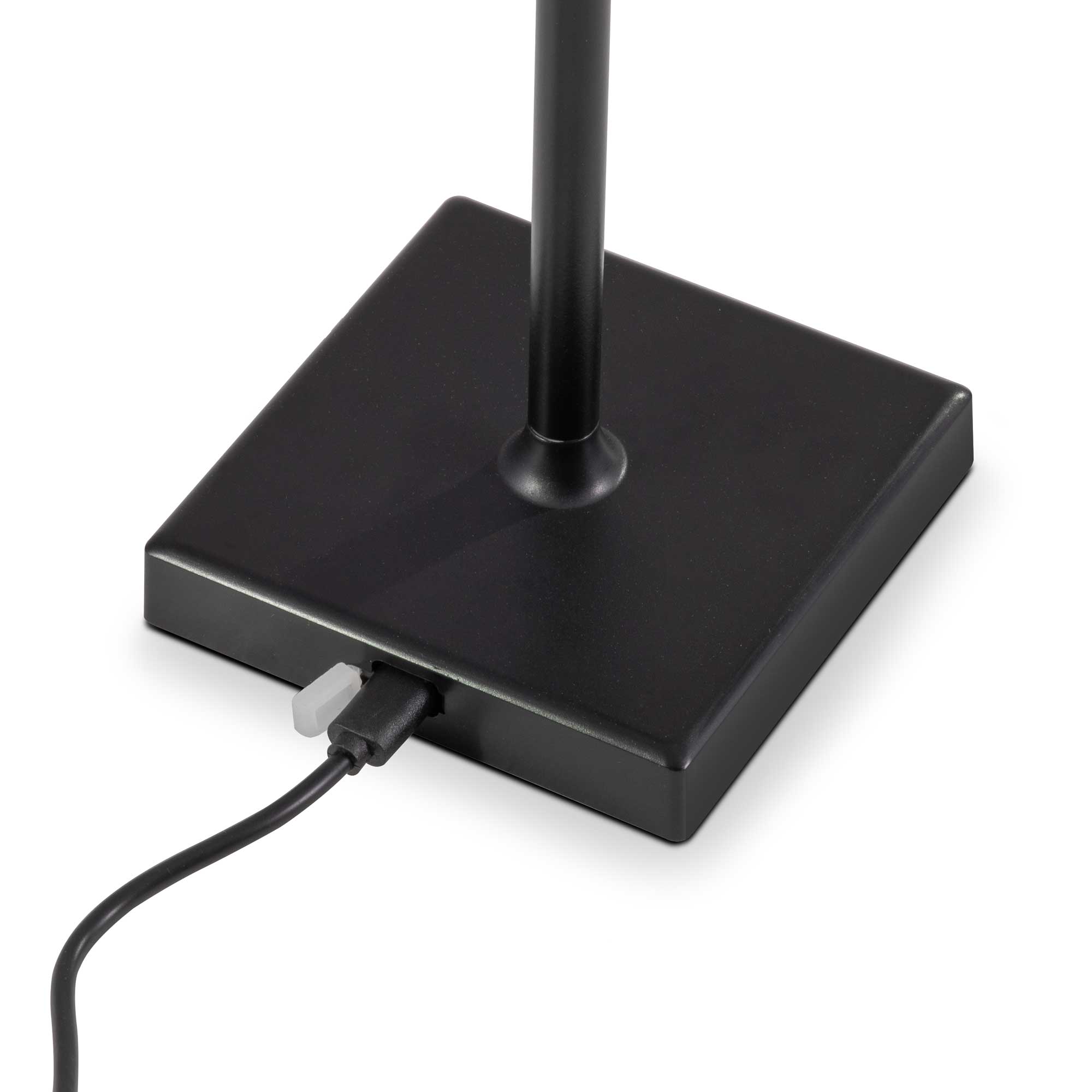 Rechargeable LED Table Lamp with RGB Color Changing - Portable Desk Light for Home, Office, Restaurant - Black (Model DH212) - Perfect for Bedroom Nightstand, Study Room, and Cafe Ambiance Lighting