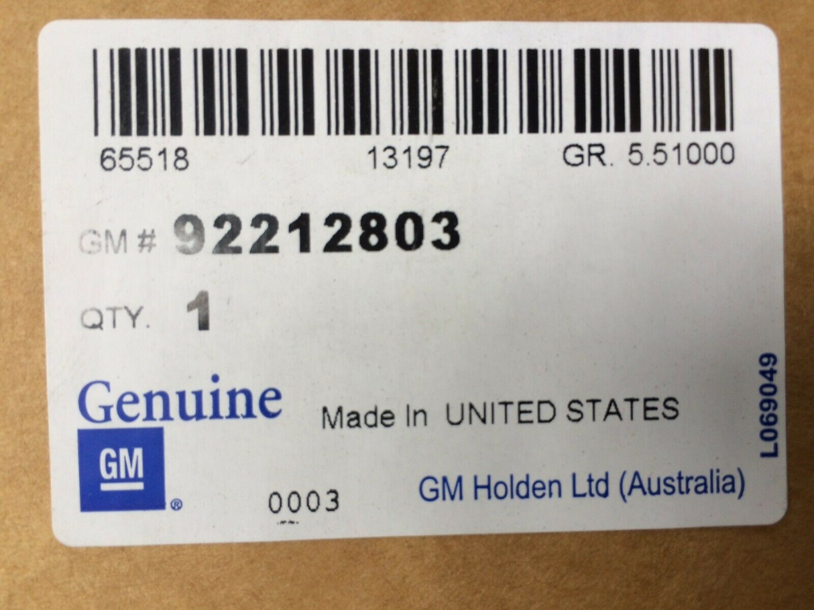 Genuine Commodore VE VF V8 L77 LS3 Non-LSD Differential 2.92 Ratio - Perfect for Performance Upgrades & Drivetrain Modifications